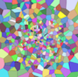 A Voronoi diagram made in vispy.